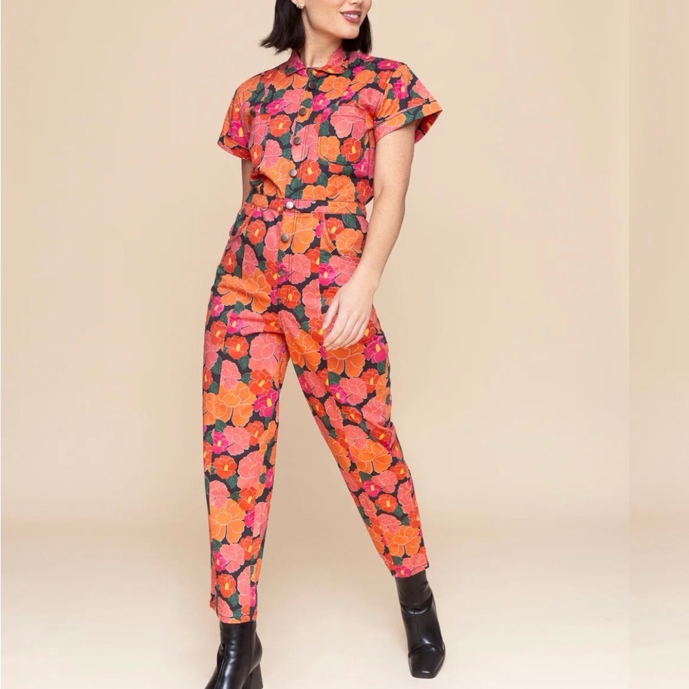 Mixed by Nasrin size M Classic Jumpsuit in Ruby - Picture 11 of 12
